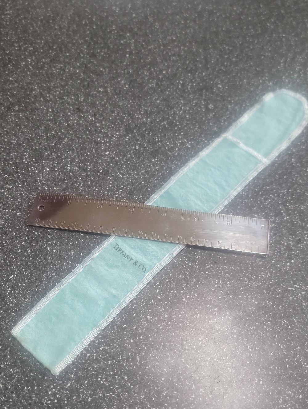 Tiffany Silver Plated Ruler With Sleeve